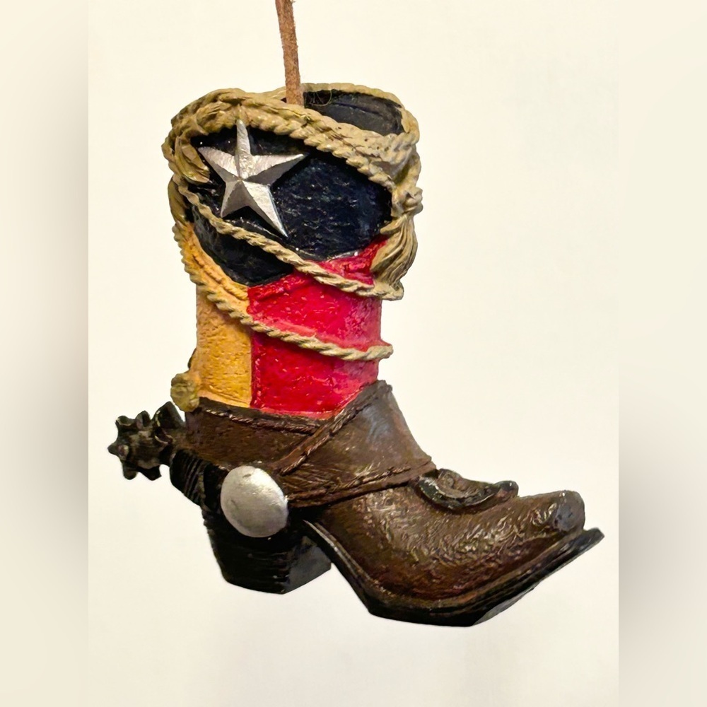 Country Western Cowboy Cowgirl Boot m Holiday Ornament Gift Rustic Home Decor - Picture 2 of 12